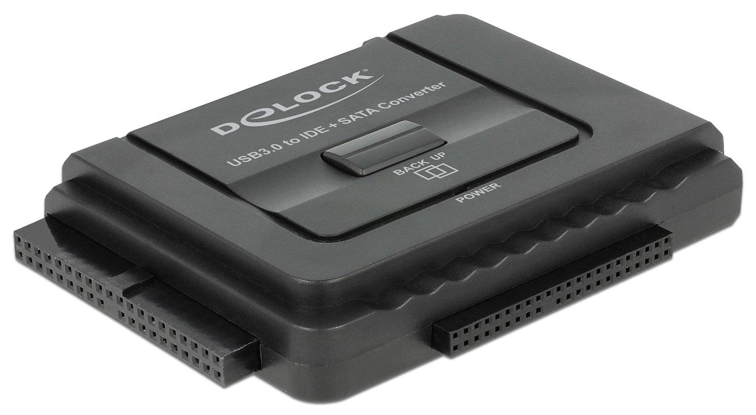 DLC DELOCK konverteris iš USB 3.0 į SATA 6 Gb/s / IDE 40 kontaktas / IDE 44 kontaktas su atsargine funkcija