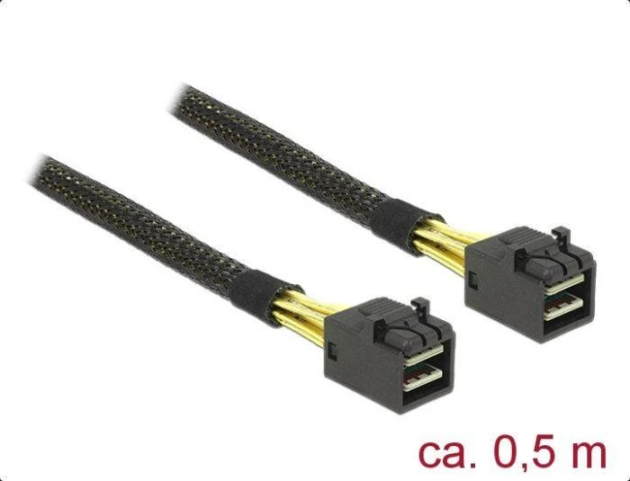 Delock SFF 8643 - SFF 8643, 0.5m, Juodas (83386)