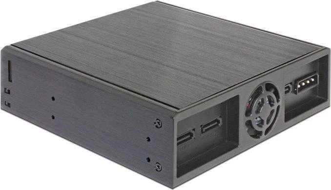Delock 5,25 colio skyrius, skirtas 1 x 5,25 colio plonam diskui + 2 x 2,5 colio SATA HDD / SSD (47230)