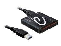 DLC DeLOCK USB 3.0 Card Reader All in 1 kortelių skaitytuvas USB 3.2 Gen 1 (3.1 Gen 1) Juoda