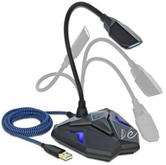Delock Desktop USB Gaming Mikrofonas mit Schwanenhals und Mute Button