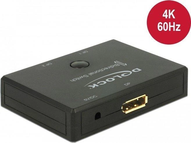 DeLOCK DisplayPort perjungiklis su valdymo mygtuku