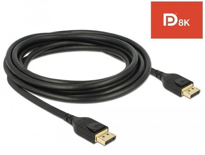 DLC DELOCK DisplayPort kabelis 8K 60 Hz 3 m DP 8K sertifikuotas