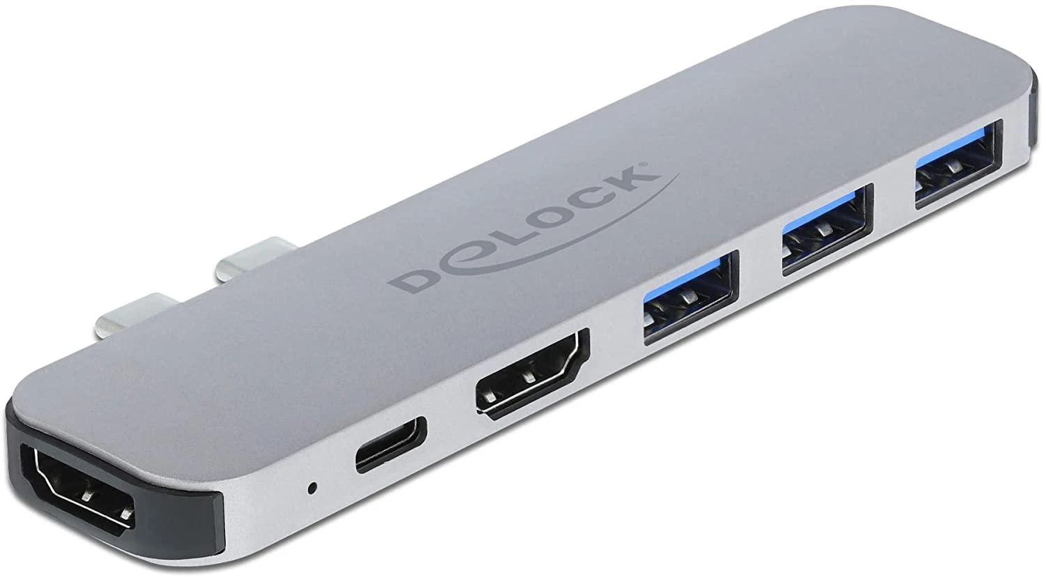 „Delock“ prijungimo stotelė, skirta „MacBook Dual HDMI 4K / PD / Hub“.