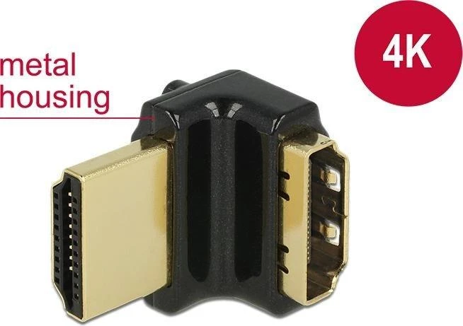 Kampinis HDMI adapteris su metaliniu korpusu