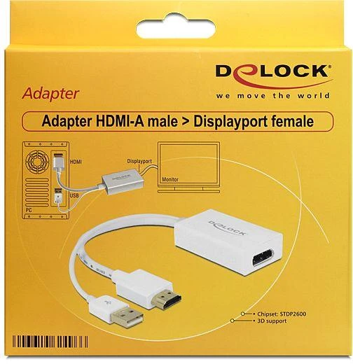DELOCK Adapterkabel HDMI-A St > Displayport Buchse
