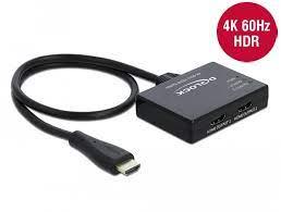 Delock HDMI skirstytuvas 1 x HDMI įvestis > 2 x HDMI išvestis 4K 60 Hz