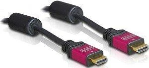 Delock HDMI laidas su raudonomis jungtimis ir feritiniais filtrais
