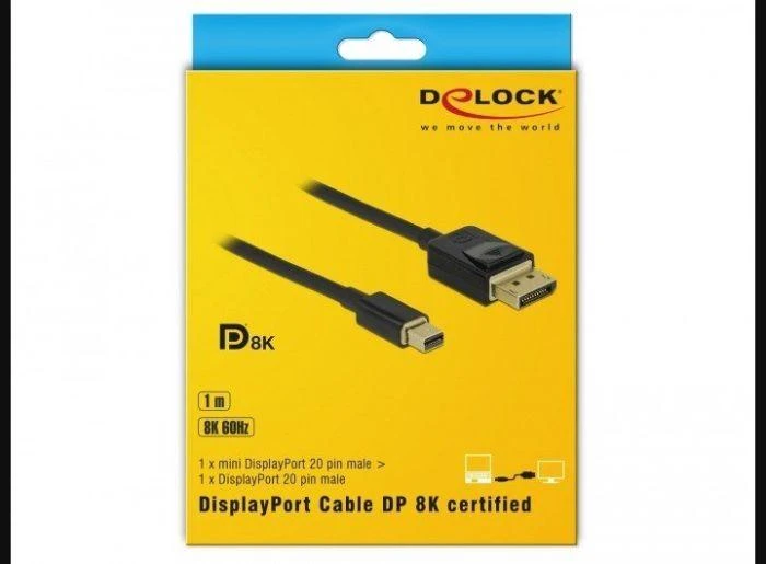 Kabelis Delock DisplayPort Mini – DisplayPort 1m juoda (84927)