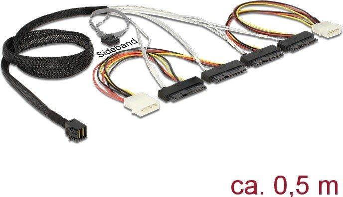 Delock PFP 8643 - SATA x4, 0.5m, Multicolor (83390)