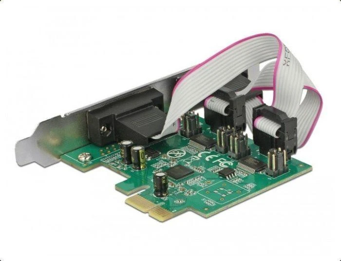 Delock PCI Express x1 Karte zu 2 x Seriell RS-232 High Speed 921K mit Spannungsversorgung
