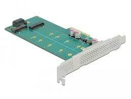 Delock PCI Express x8 kortelė su 2 vidinėmis NVMe M.2 M rakto jungtimis – bifurkacija – žemo profilio formatas