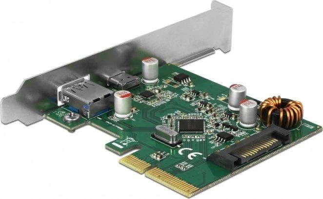 Delock PCIe x4 / 1x USB C tipo (USB3.2 Gen2) + 1x USB A tipo (USB3.2 Gen2)