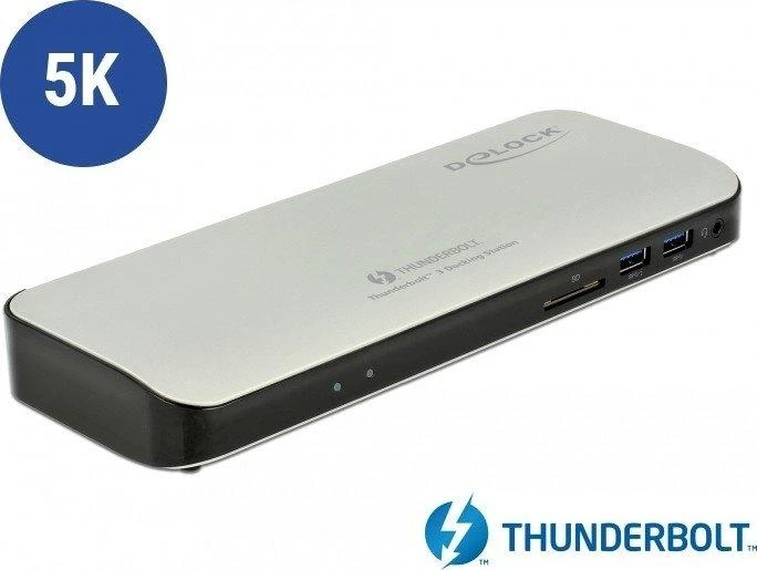 „Delock Thunderbolt 3“ prijungimo stotelė 5K – HDMI / USB 3.0 / USB-C / SD / LAN