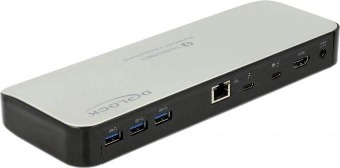 „Delock Thunderbolt 3“ prijungimo stotelė 5K – HDMI / USB 3.0 / USB-C / SD / LAN