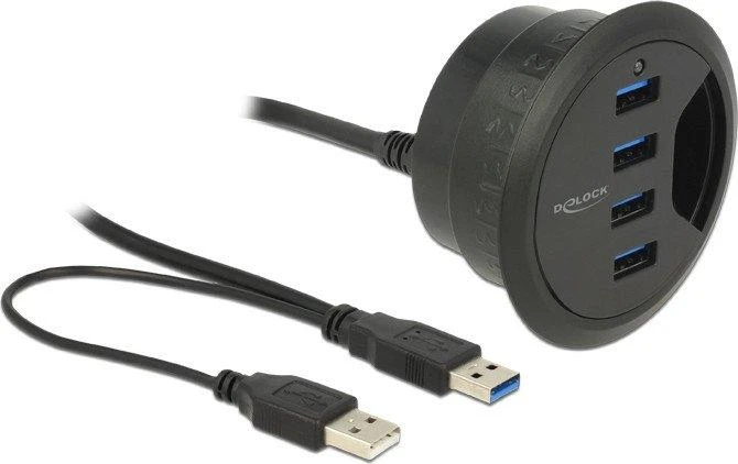 Delock HUB USB 3.0 stalo šakotuvas 60 mm 4 x USB 3.0 prievadai Delock