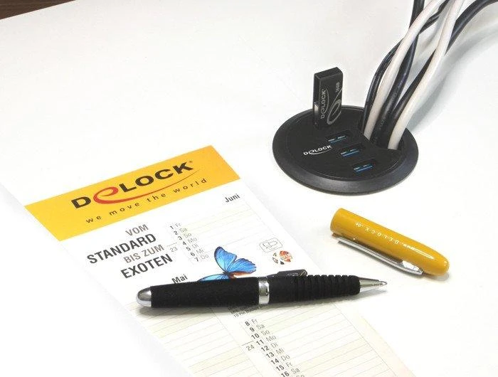 Delock HUB USB 3.0 stalo šakotuvas 60 mm 4 x USB 3.0 prievadai Delock