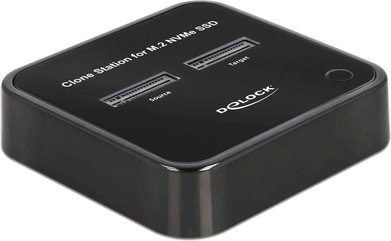 Delock M.2 prijungimo stotelė, skirta 2 x M.2 NVMe PCIe SSD su klonavimo funkcija