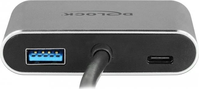 DELOCK USB Type-C adapteris prie HDMI ir VGA su USB 3.0 prievadu ir PD