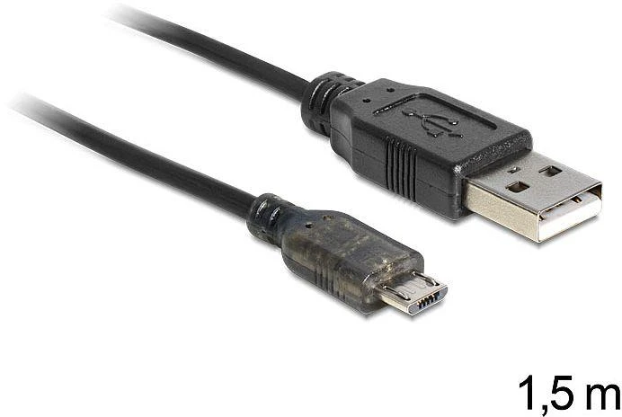 DELOCK USB duomenų ir maitinimo kabelis su LED indikacija