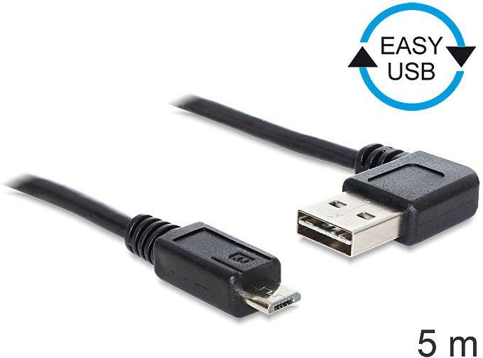 DeLOCK USB2.0 A 90 °> Micro-B 5m