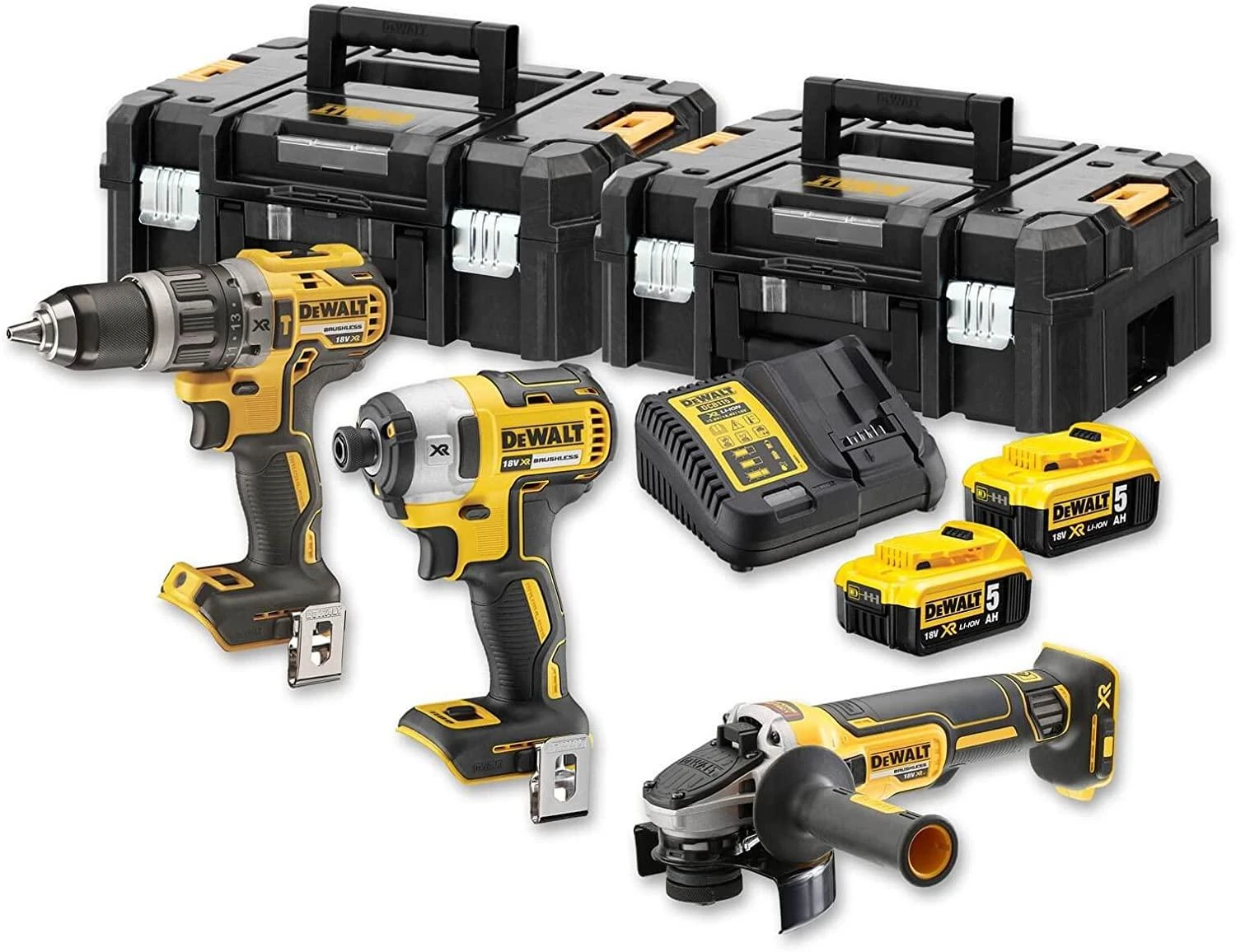 DEWALT DCK384P2T 18 V kombinuotas elektrinių įrankių rinkinys