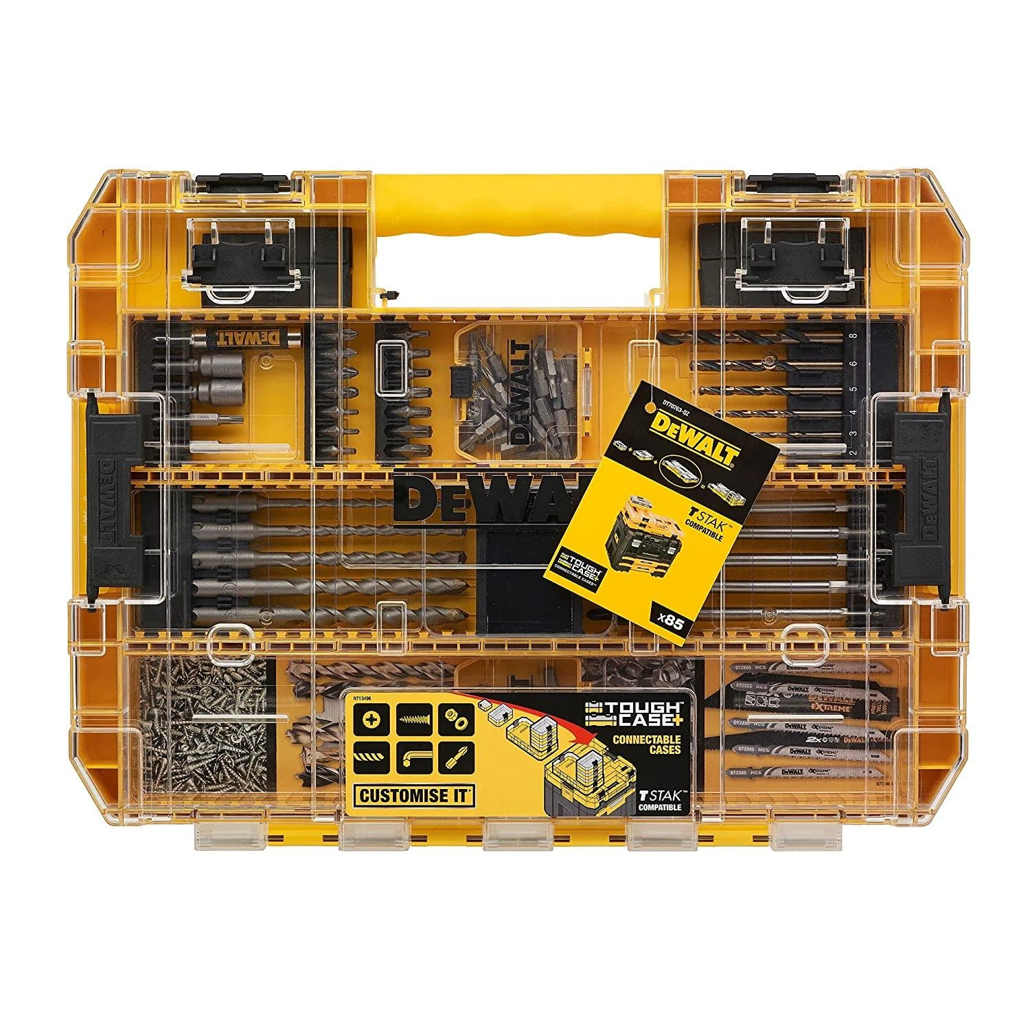 Grąžtas DeWalt ToughCase+ DT70763 85 el.