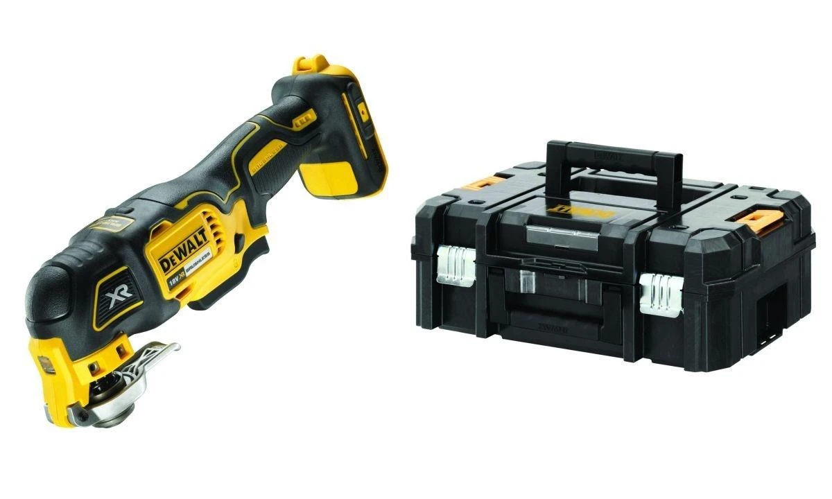 Dewalt Akumuliatorinis daugiafunkcinis šlifuoklis DCS355NT 18V XR + 29 priedai, be akumuliatoriaus ir kroviklio