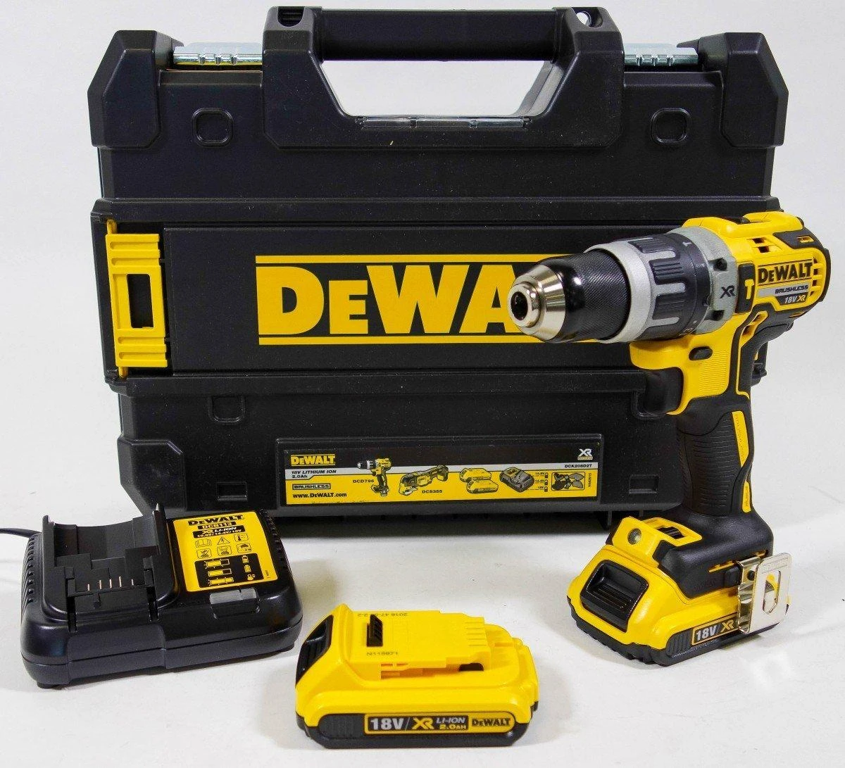 Smūginis suktuvas - gręžtuvas DeWalt DCD796D2-QW, 18V, 70Nm, 2x2.0Ah