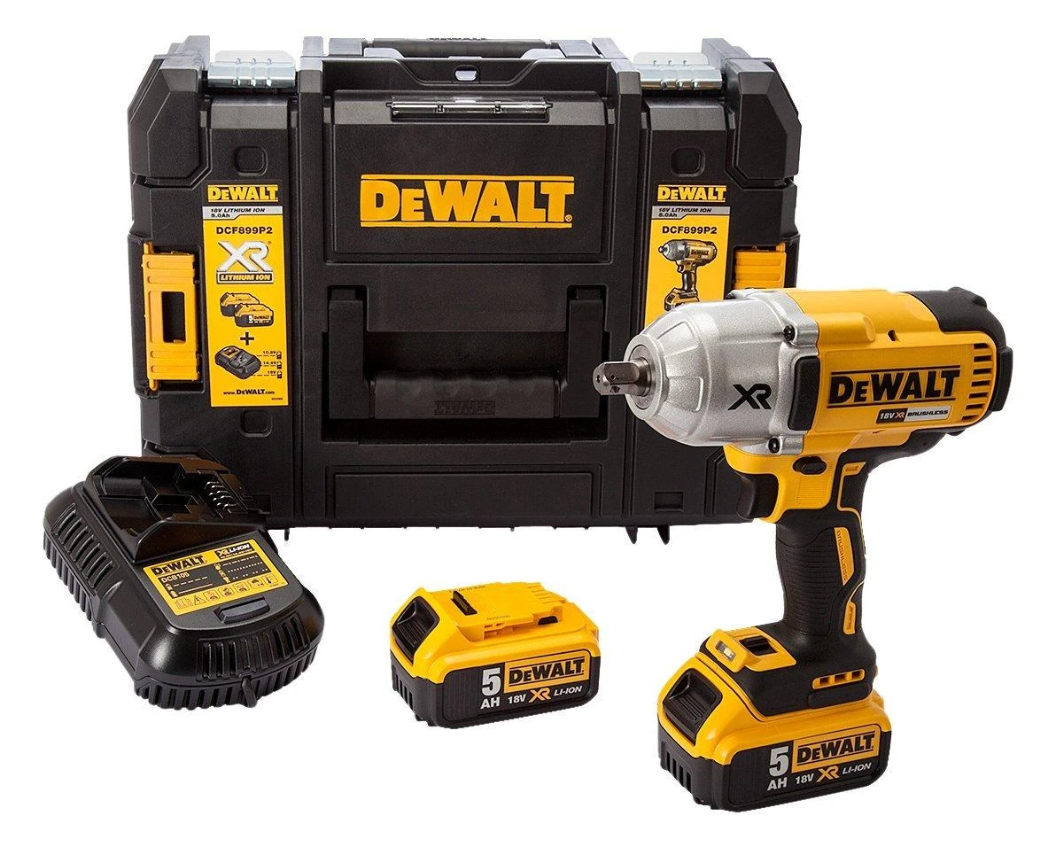 Akumuliatorinis smūginis veržliasukis DeWalt DCF899P2-QW 18 V, 2x5.0 Ah, 1/2"