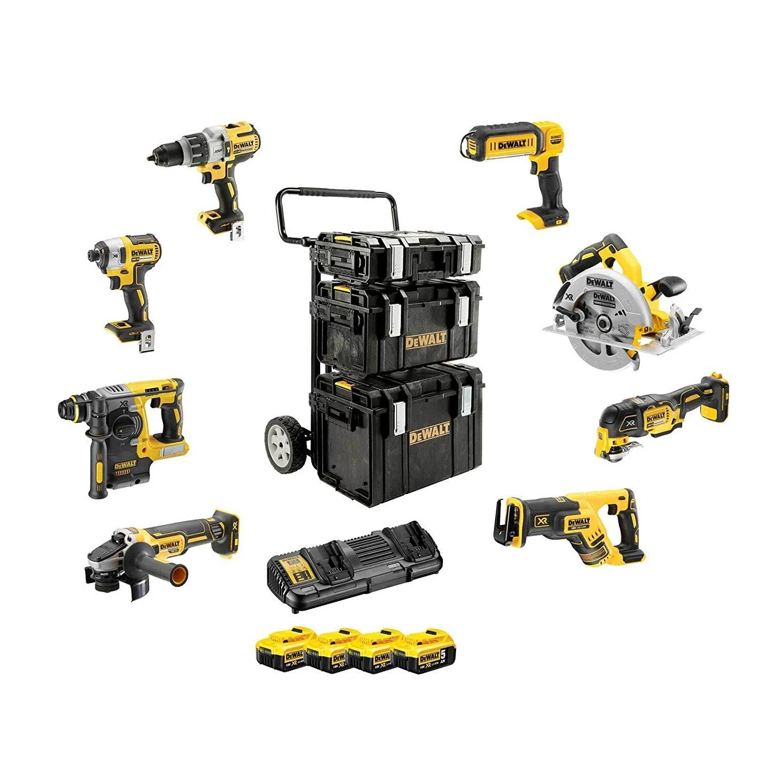 Akumuliatorinių įrankių rinkinys DeWALT DCK853P4