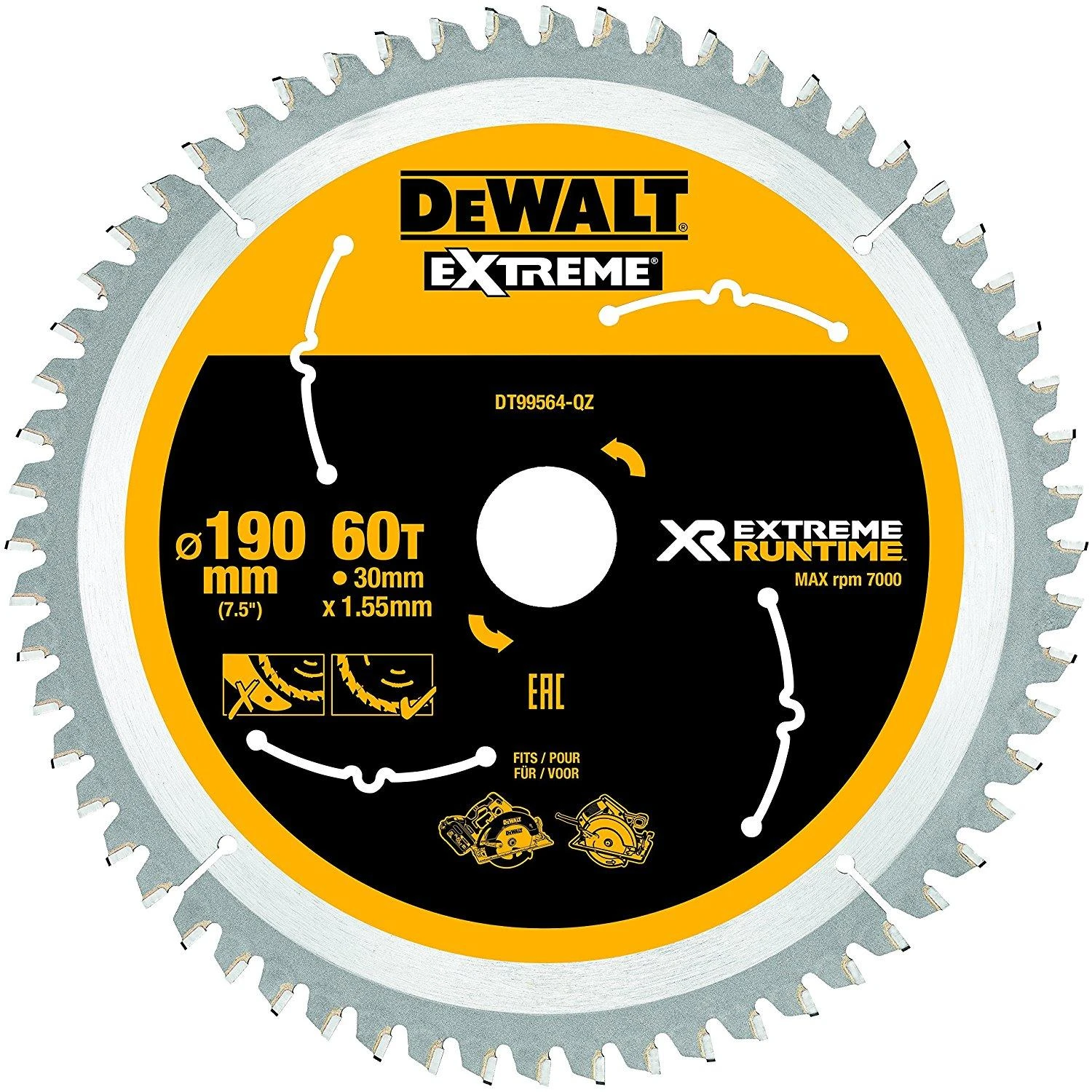 DEWALT PJŪKLĖS 190x30mmx60z