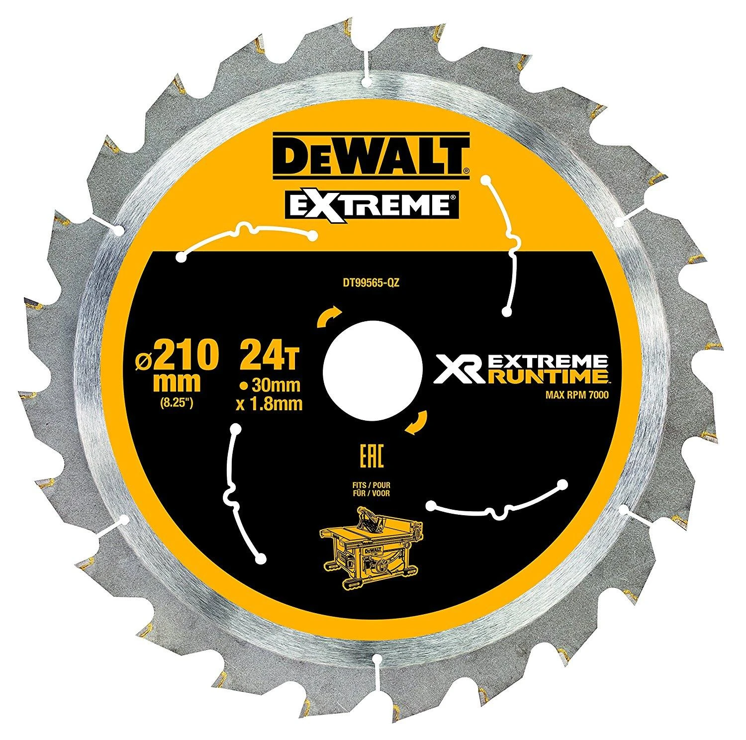 Pjovimo diskas medienai DeWalt DT99565-QZ; 210x1,8x30 mm; Z24; 25°