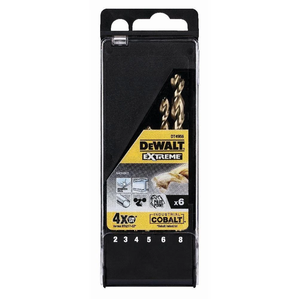 Grąžtas Grąžtų komplektas metalui DeWalt DT4956-QZ; 2-8 mm; 6 vnt.