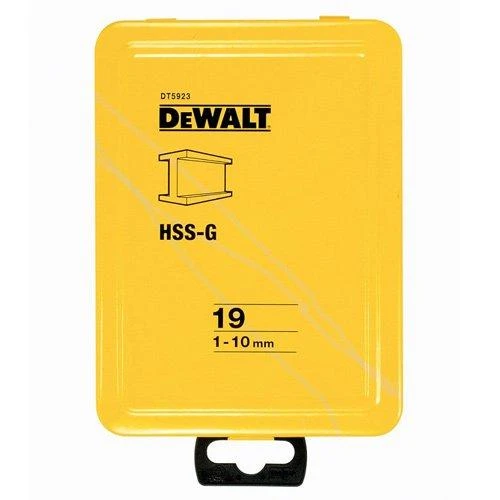 Grąžtas Grąžtų komplektas metalui DeWalt HSS-G; 1-10 mm; 19 vnt.