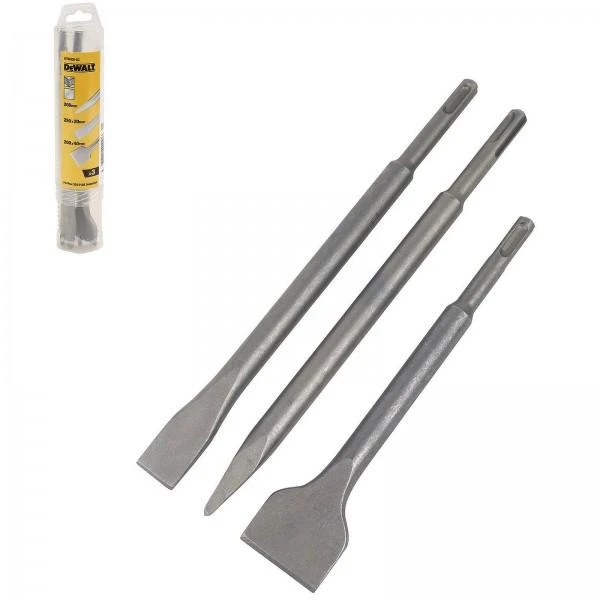 DEWALT Kaltas SDS KOMPLET 3 vnt. SZPIC + DŁUTA plokščias 20 i 40mm