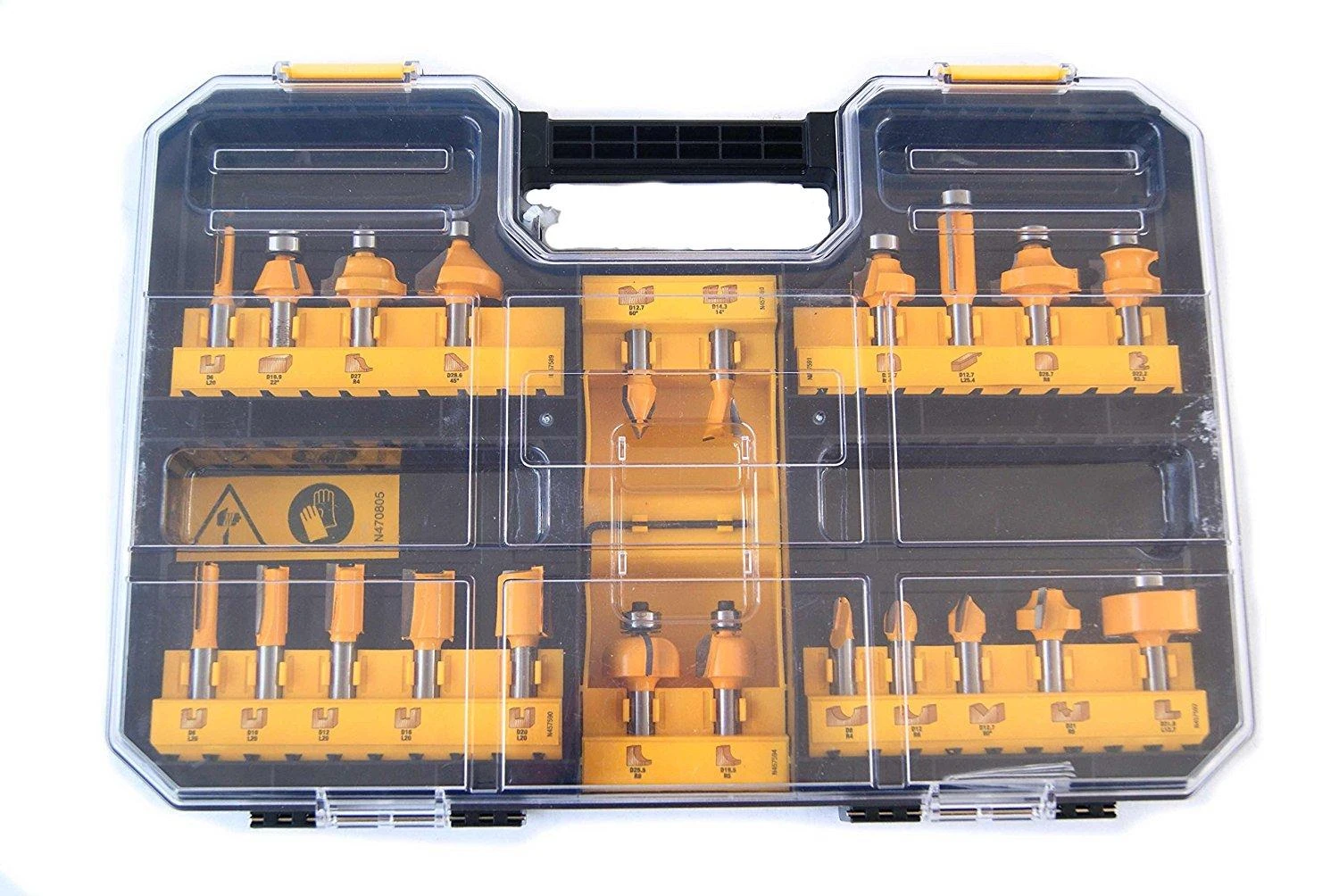 DeWalt Frezų rinkinys medienai DT90017-QZ, 22 vnt. 8mm