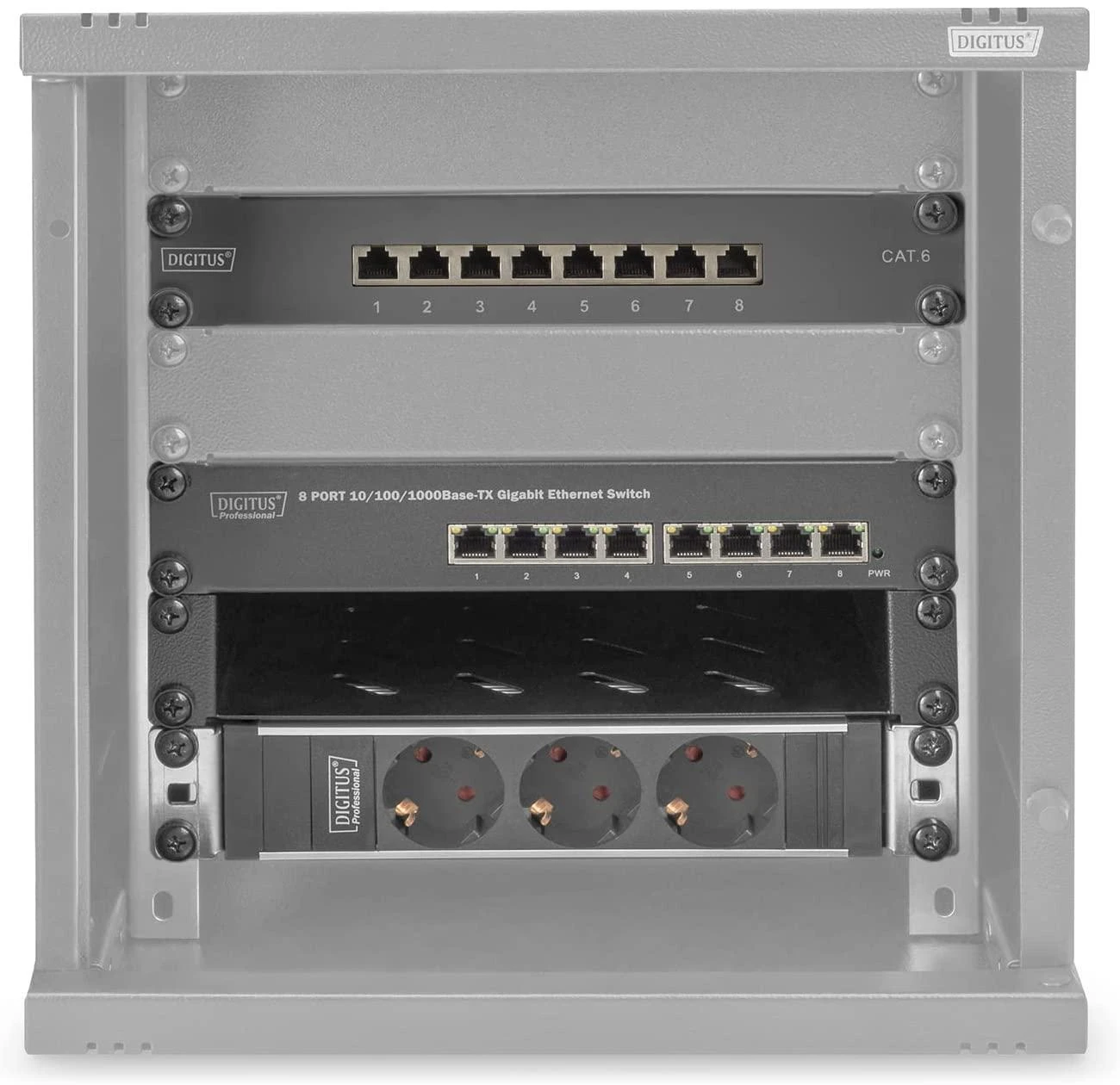 DIGITUS Netzwerk-Set 254 mm (10)-6HE, 312x300mm (B x T)