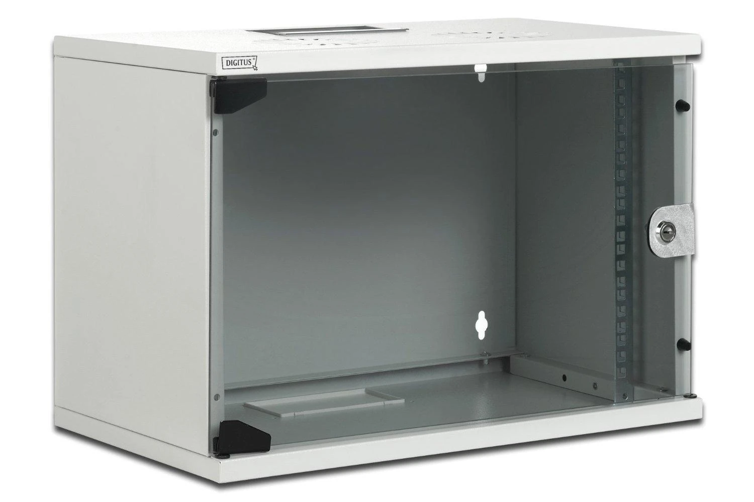 Assmann Electronic Assmann elektroninė DIGITUS sieninė spinta 19 colių 9HE RAL 7035 pilkas nemontuojamas be padėklo įsk. 8xsrews
