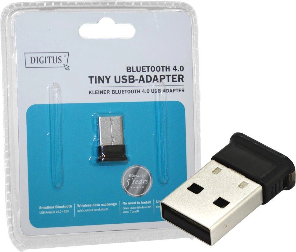 Assmann Electronic DIGITUS USB Bluetooth V4.0 + EDR adapteris Tiny Class2 CSR mikroschemų rinkinys 10m