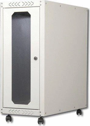 PC Schrank fr Computergehuse Glastr Digitus. inkl. Castorgruppe. Farbe Grau RAL 7035