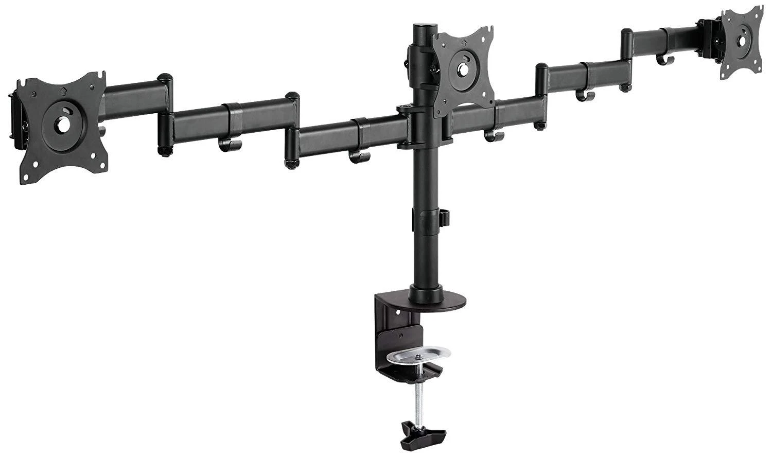 Assmann Electronic DIGITUS Universalus Tripple Monitorius Stovas su tvirtinimo mazgu Triple Monitorius Stalinis laikiklis juodas 90ø Swivel 45ø Tent rotat