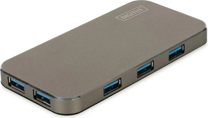Assmann Electronic DIGITUS Hub 7 prievadų USB 3.0 SuperSpeed, maitinimo šaltinis, HQ aliuminis