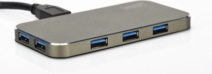 Assmann Electronic DIGITUS Hub 7 prievadų USB 3.0 SuperSpeed, maitinimo šaltinis, HQ aliuminis