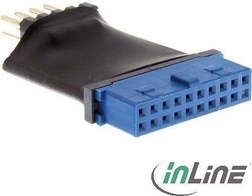 Inline Intos USB 19 pin - USB 9 pin, Juodas (33449L)