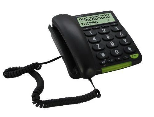 Doro PhoneEasy 312cs telefonas su dideliu mygtuku, juodas