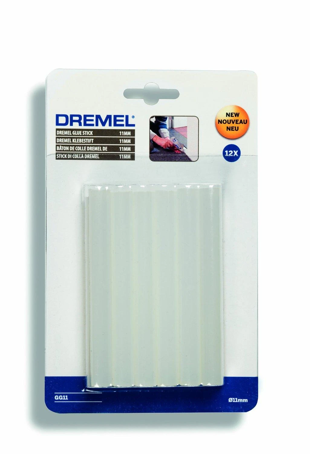 Dremel klijų strypeliai 12 vnt., 11 mm