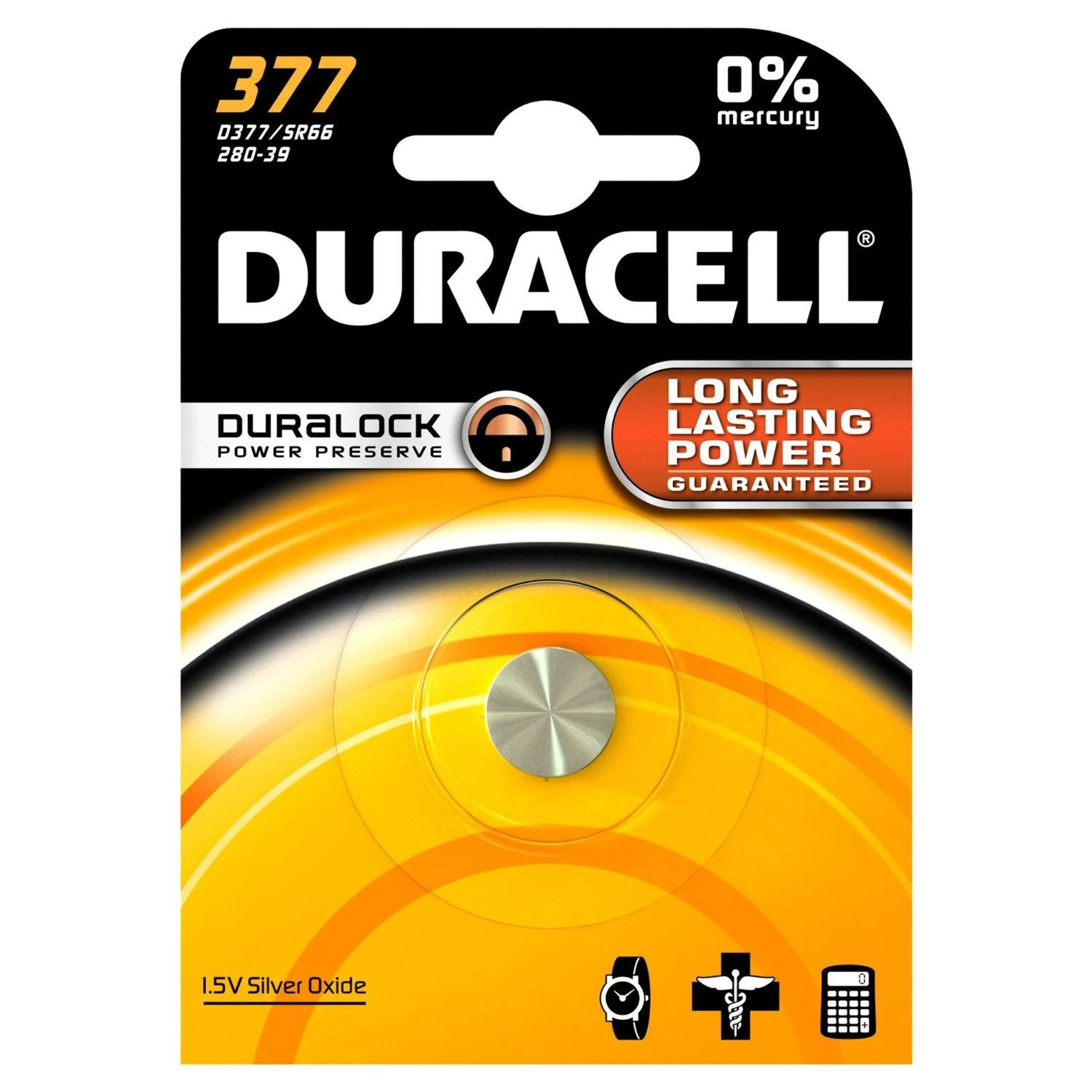 Baterijos DURACELL 377, 1pc