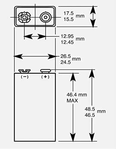 Elementas Duracell Procell 9V (MN1604; 6LR61) 9V, krona, šarminis, 1 vnt