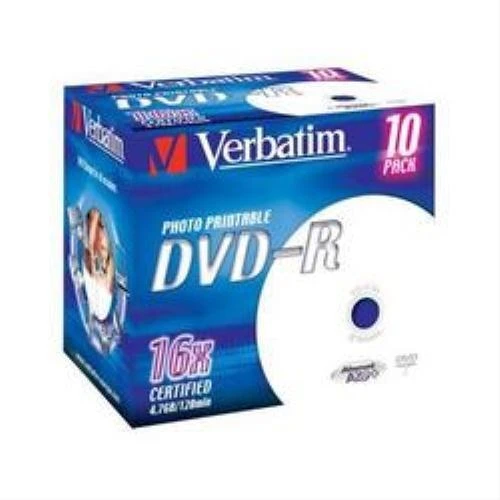 DVD-R Verbatim [ brangakmenių dėklas 10 | 4,7 GB | 16x | spausdinimui ]